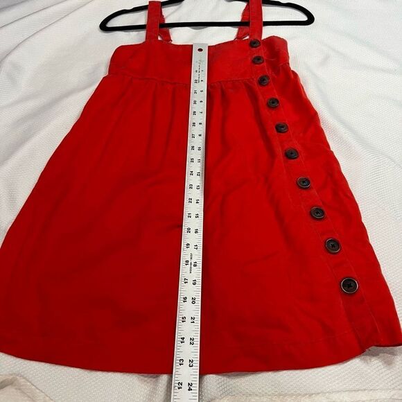 Urban Outfitters Red Romper Side Button Detail Dress - Picture 8 of 9